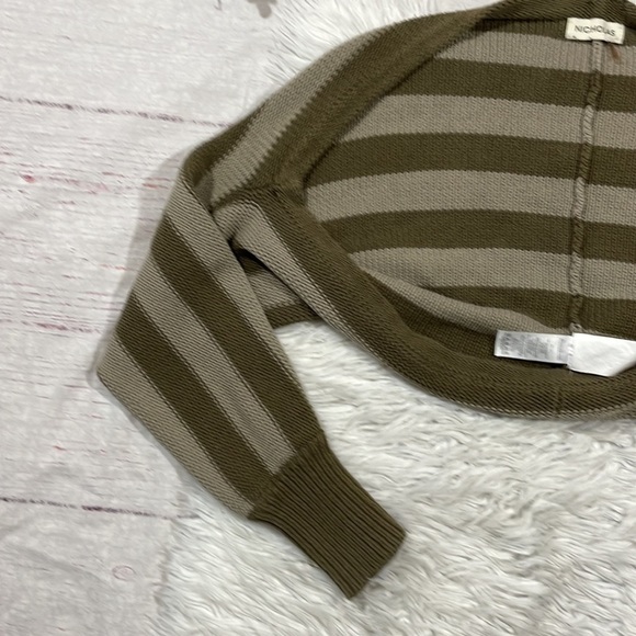 Nicholas Green Striped Knit Shrug Crop Cardigan - Picture 6 of 11